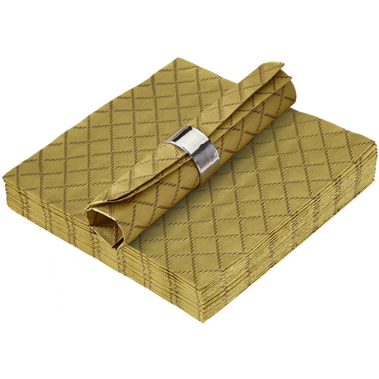 Silver Spoons Quilted Luncheon Heavy Weight Paper Disposable Napkins Wayfair Canada